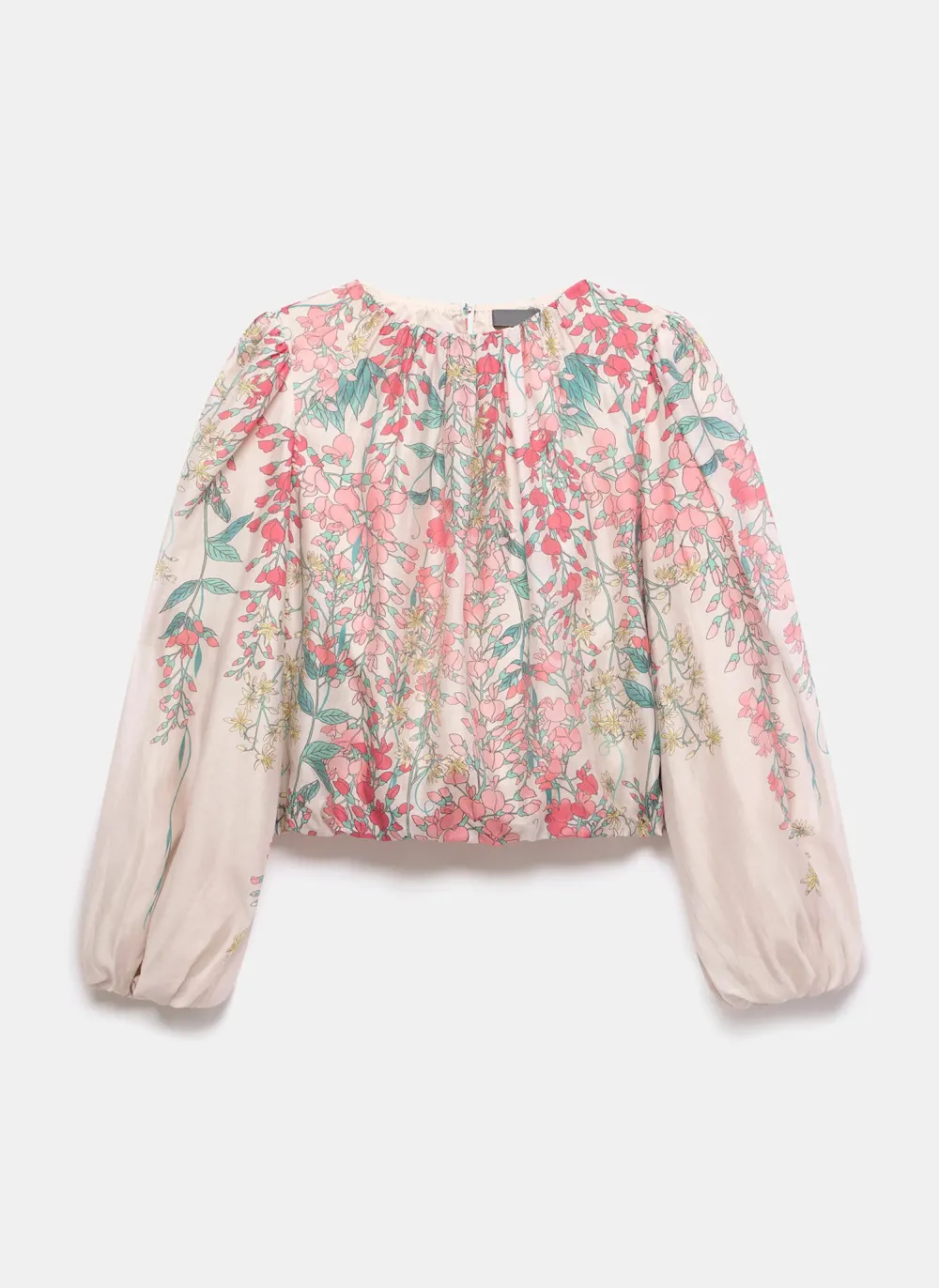 Casual Style Pink Floral Print Top