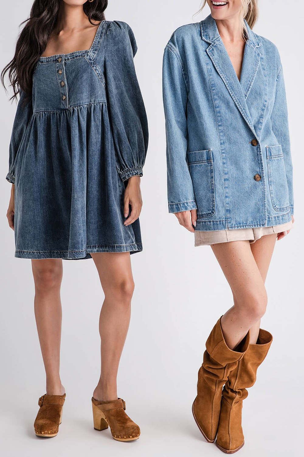 Flying Tomato Denim Dress - medium indigo