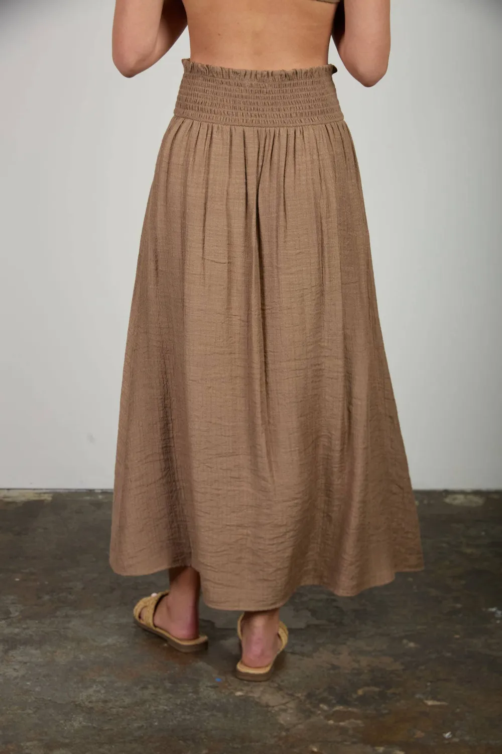 Ruffled Midi Skirt