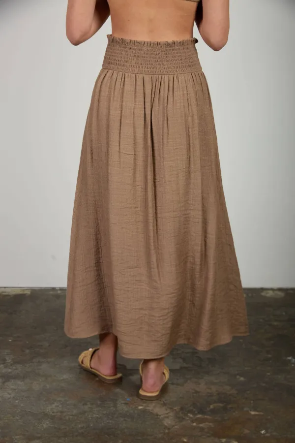 Ruffled Midi Skirt