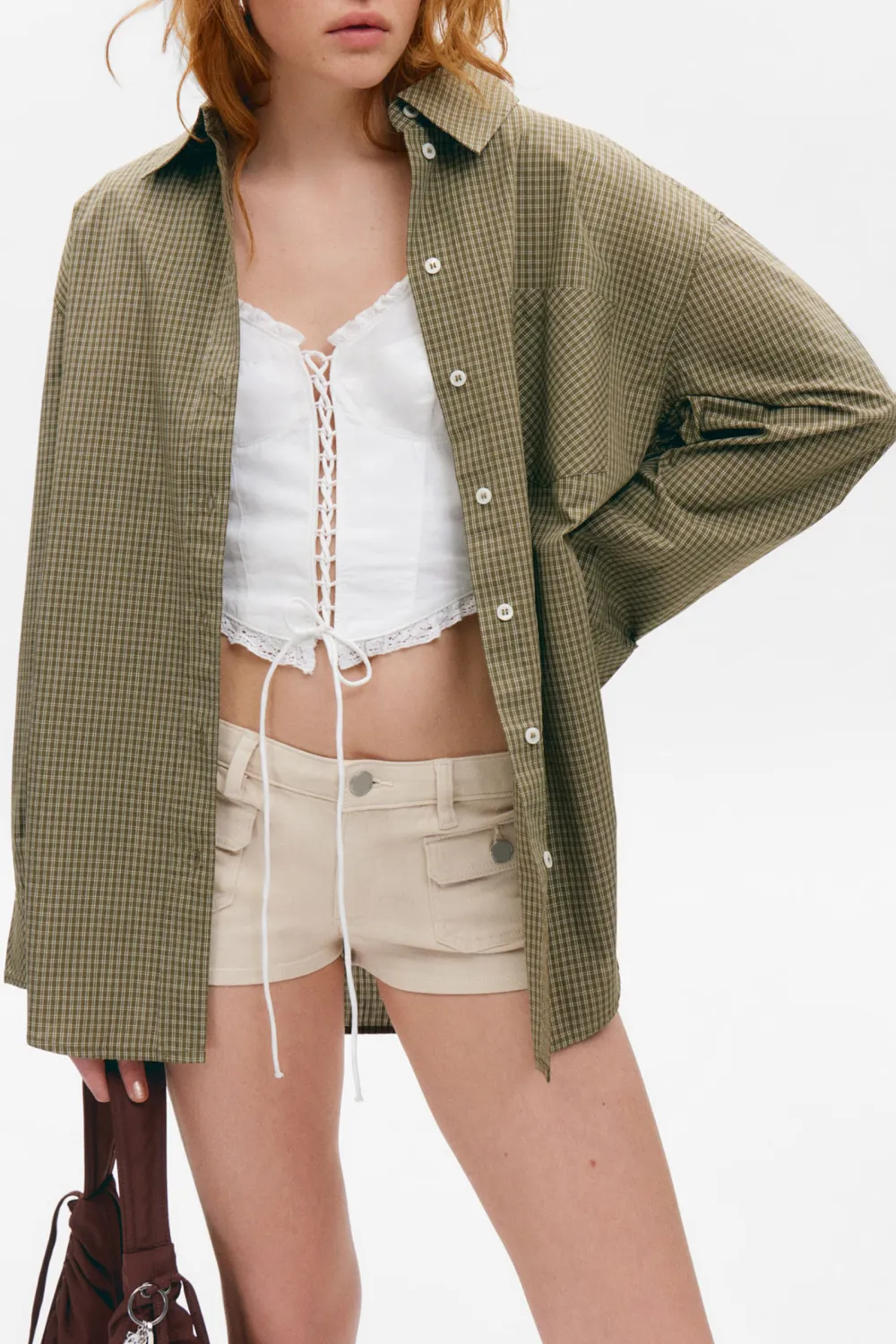 Button Up Drop Shoulder Shirt