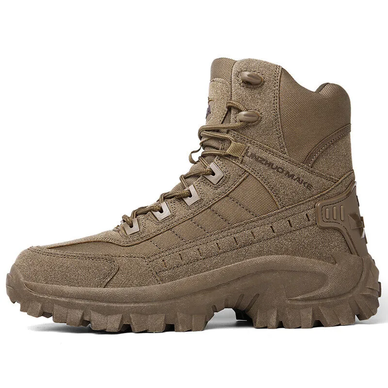 Men's Combat Boots Orthopedic Support Hiking Boots Waterproof Puncture-Resistant Work Boots