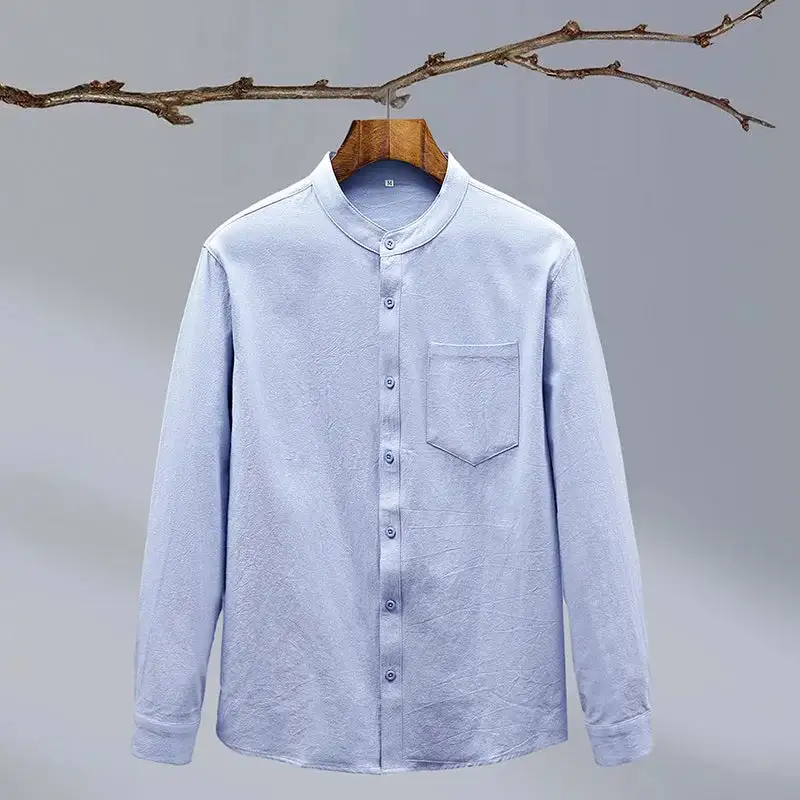 Linen Collar Button Shirt