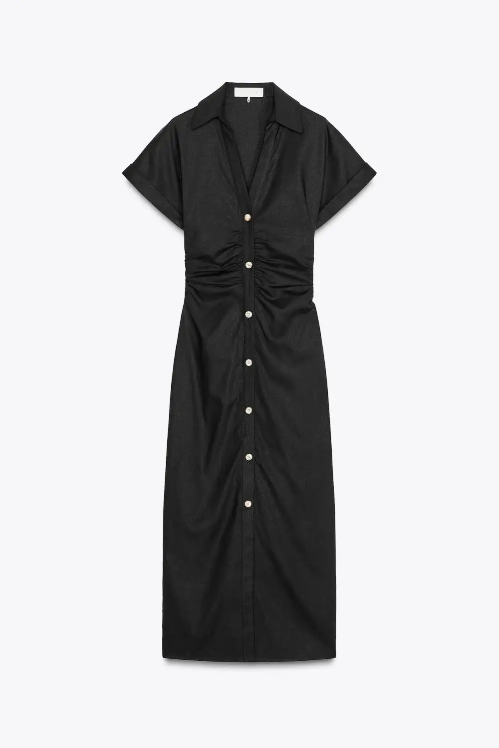 Button Front Midi Dress