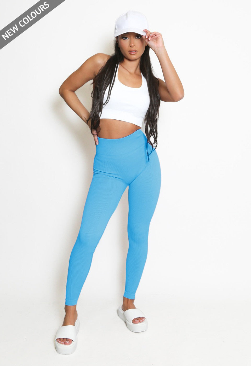 High Waist Ribbed Leggings - Della