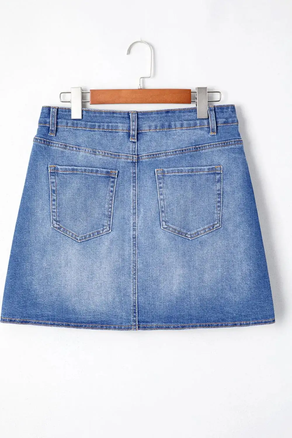 Denim Wrapped Mini Skirt