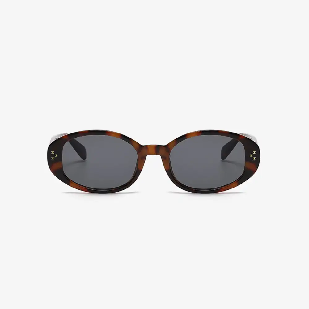 Polished Oval Frame Sunglasses