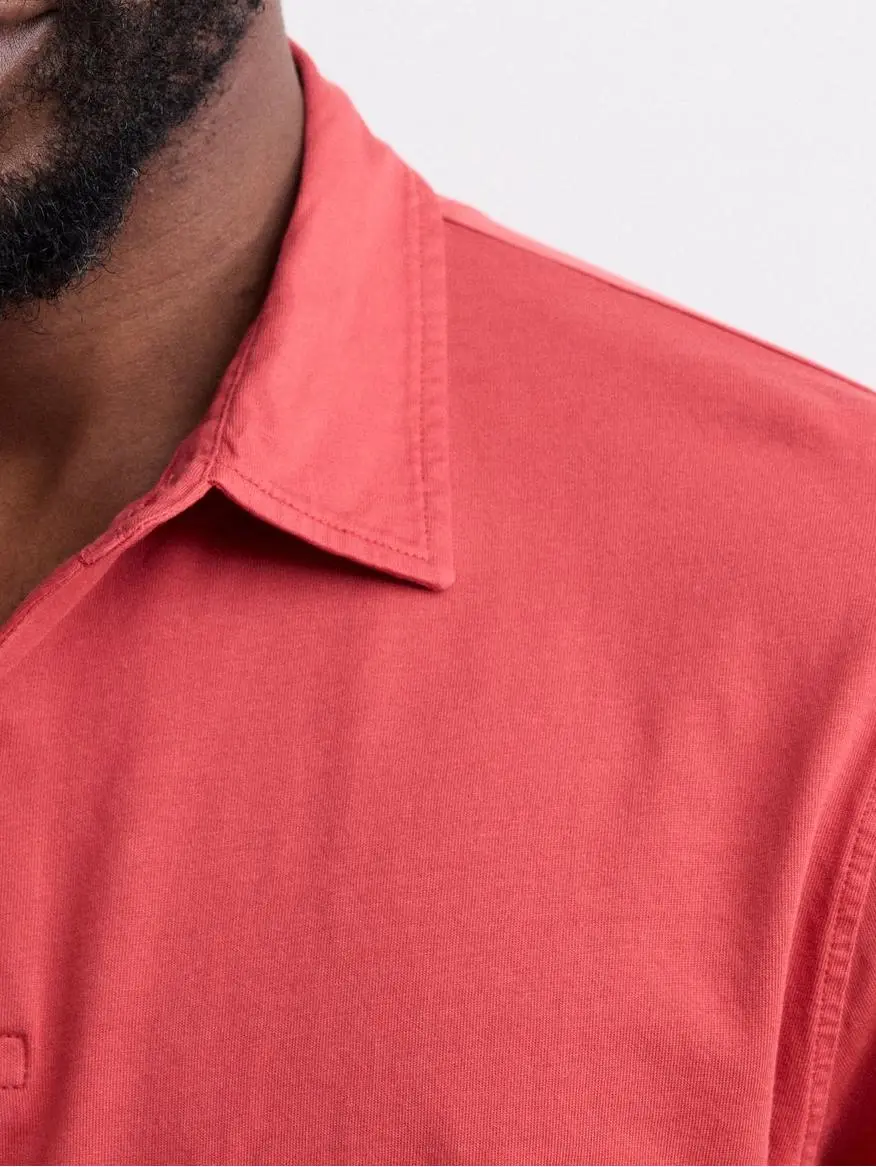 Comfortable Casual Breathable Daily Faded Red Polo Shirt