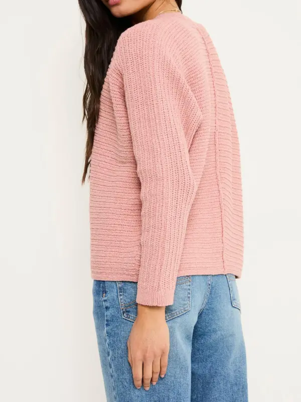 Light Pink Casual Knitted Cardigan