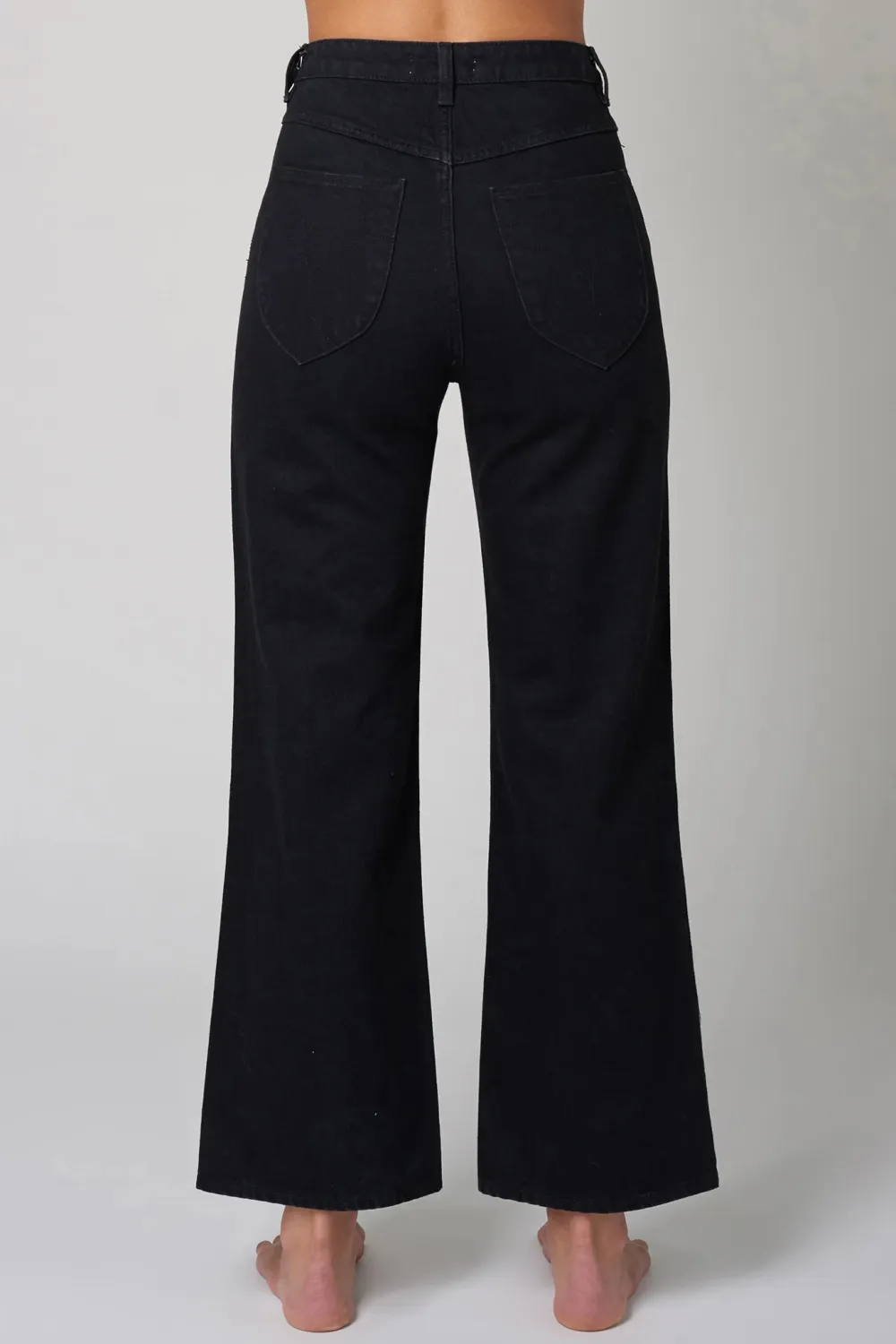 Modern Retro Style Solid Color Loose Jeans