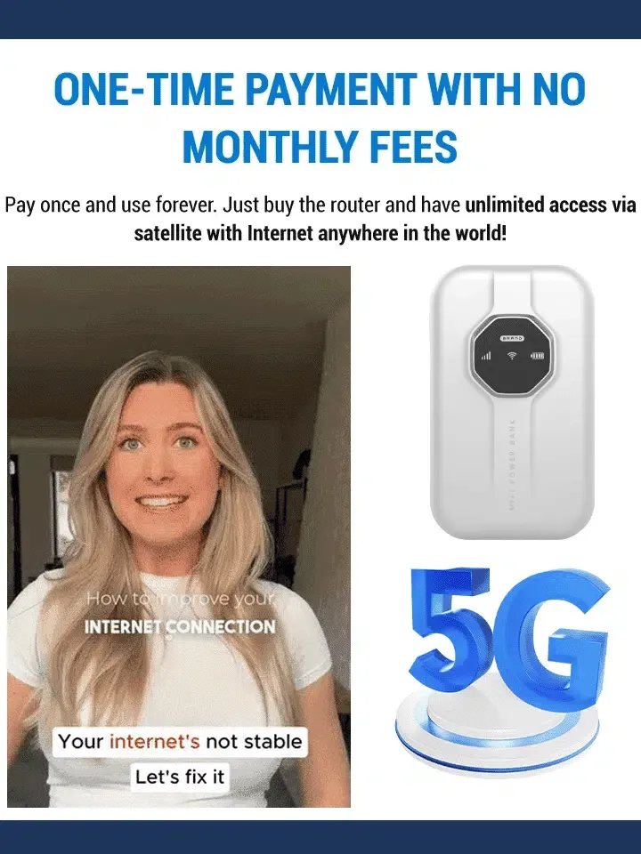 【Global Coverage, Lifetime Free】Unlimited Portable Wi-Fi