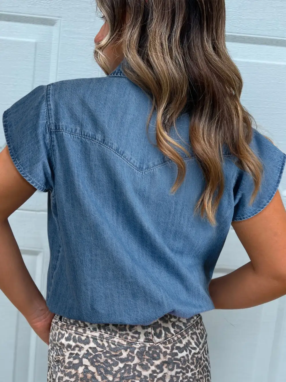Ruffled Short Sleeve Shirt