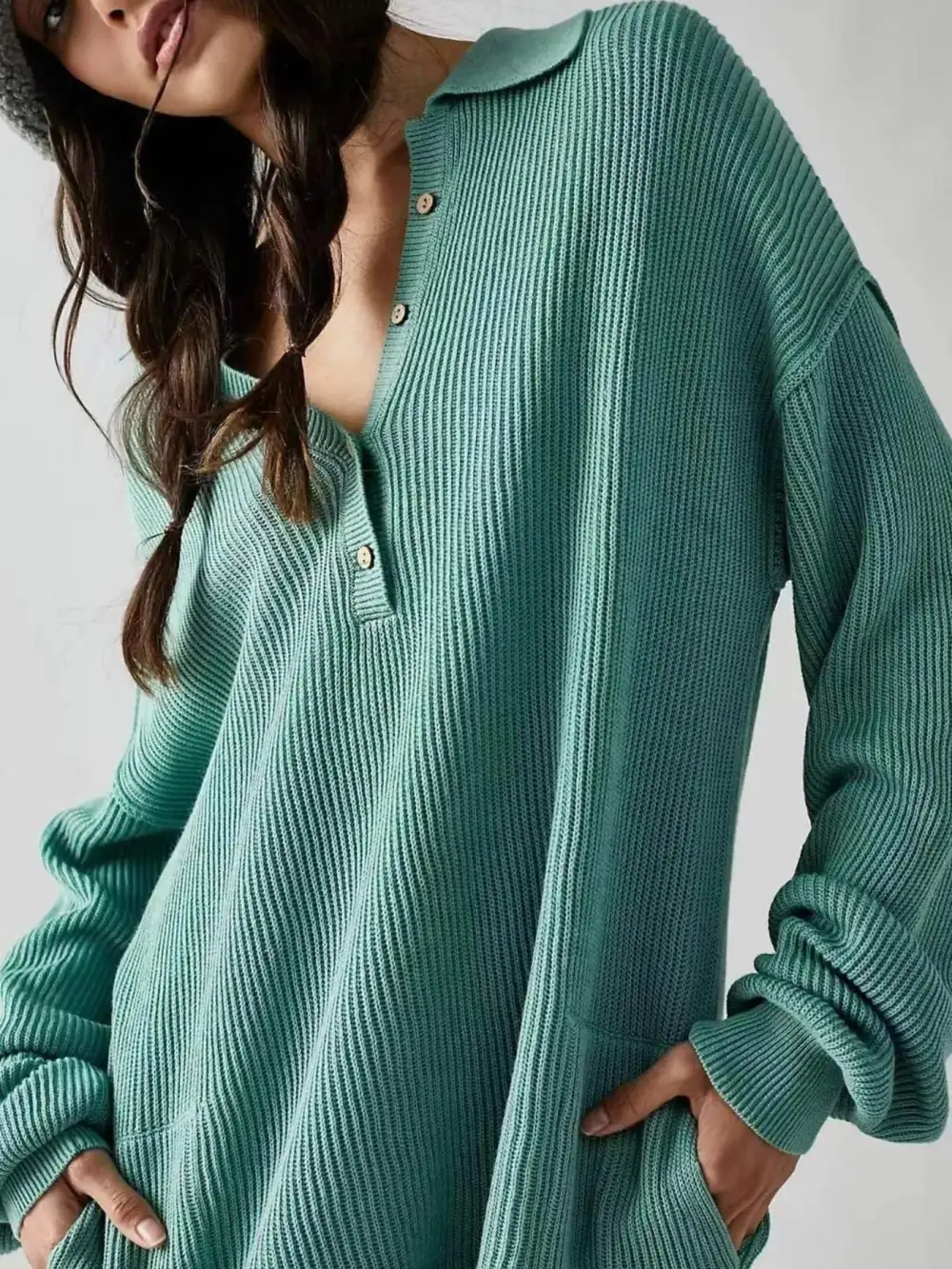 Easygoing Knit Ribbed Romper
