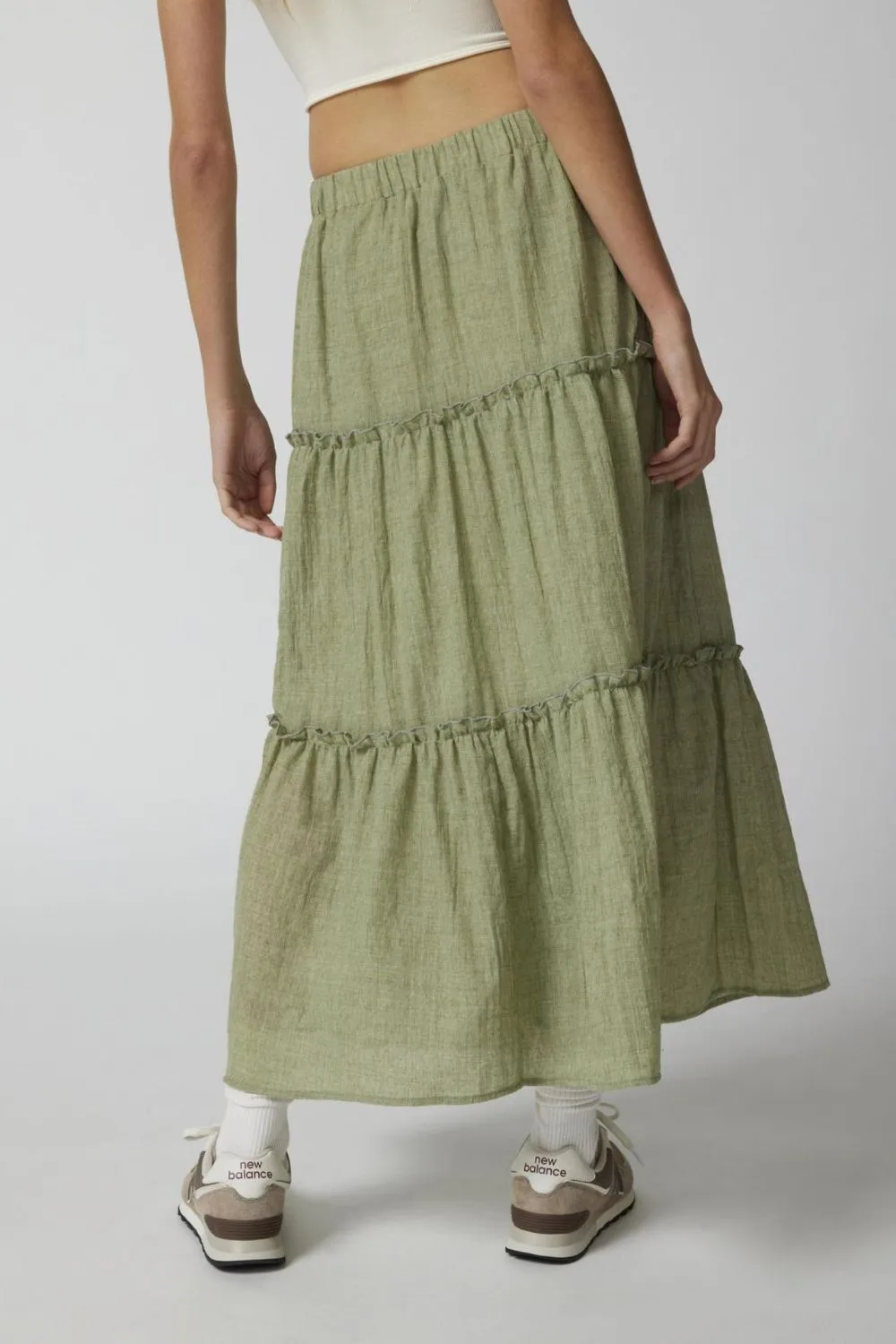 Frill Elastic Waist Mystique Skirt