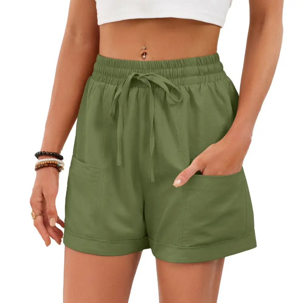 Casual Drawstring Elastic Waist Shorts