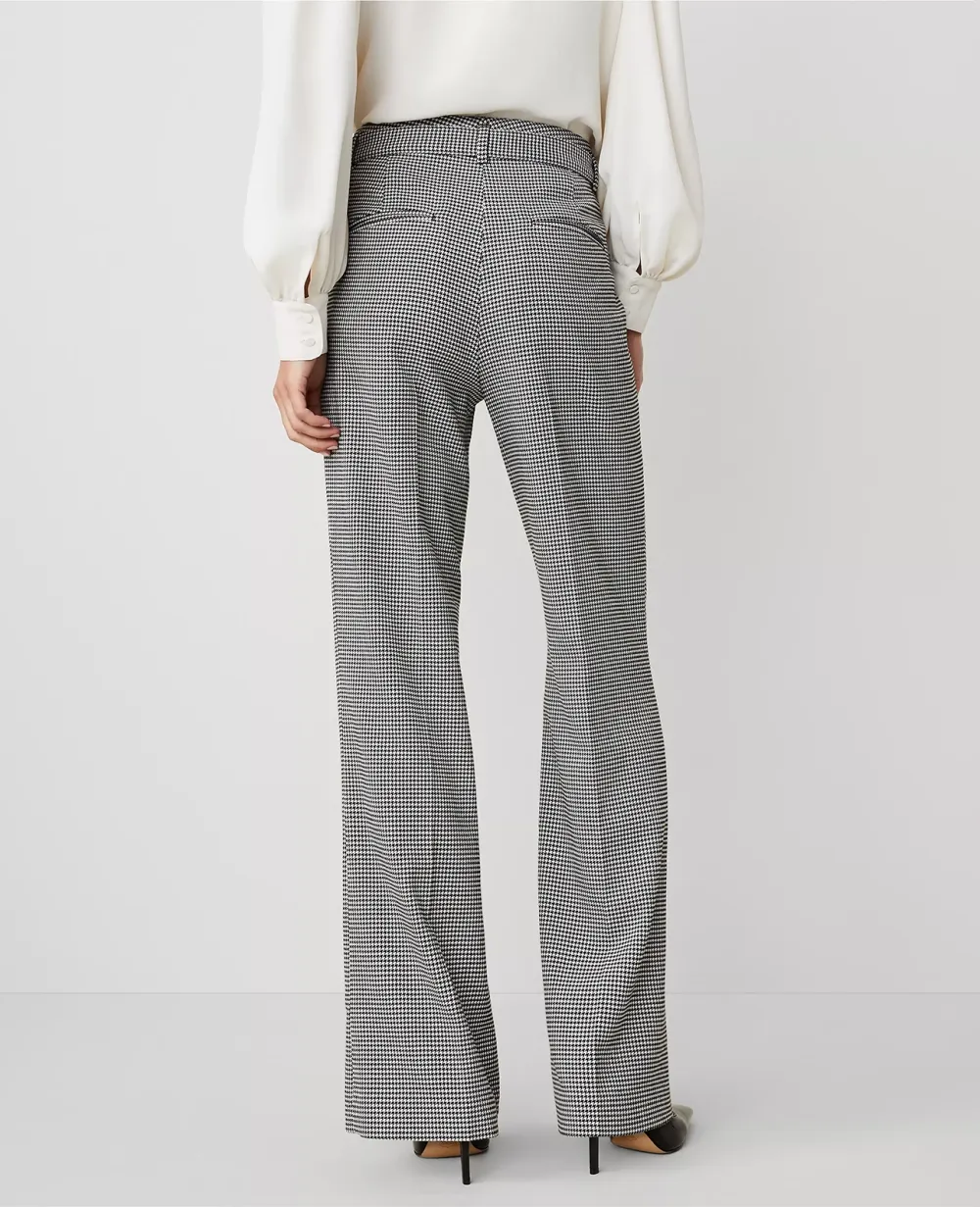 Houndstooth Belted Boot Pant