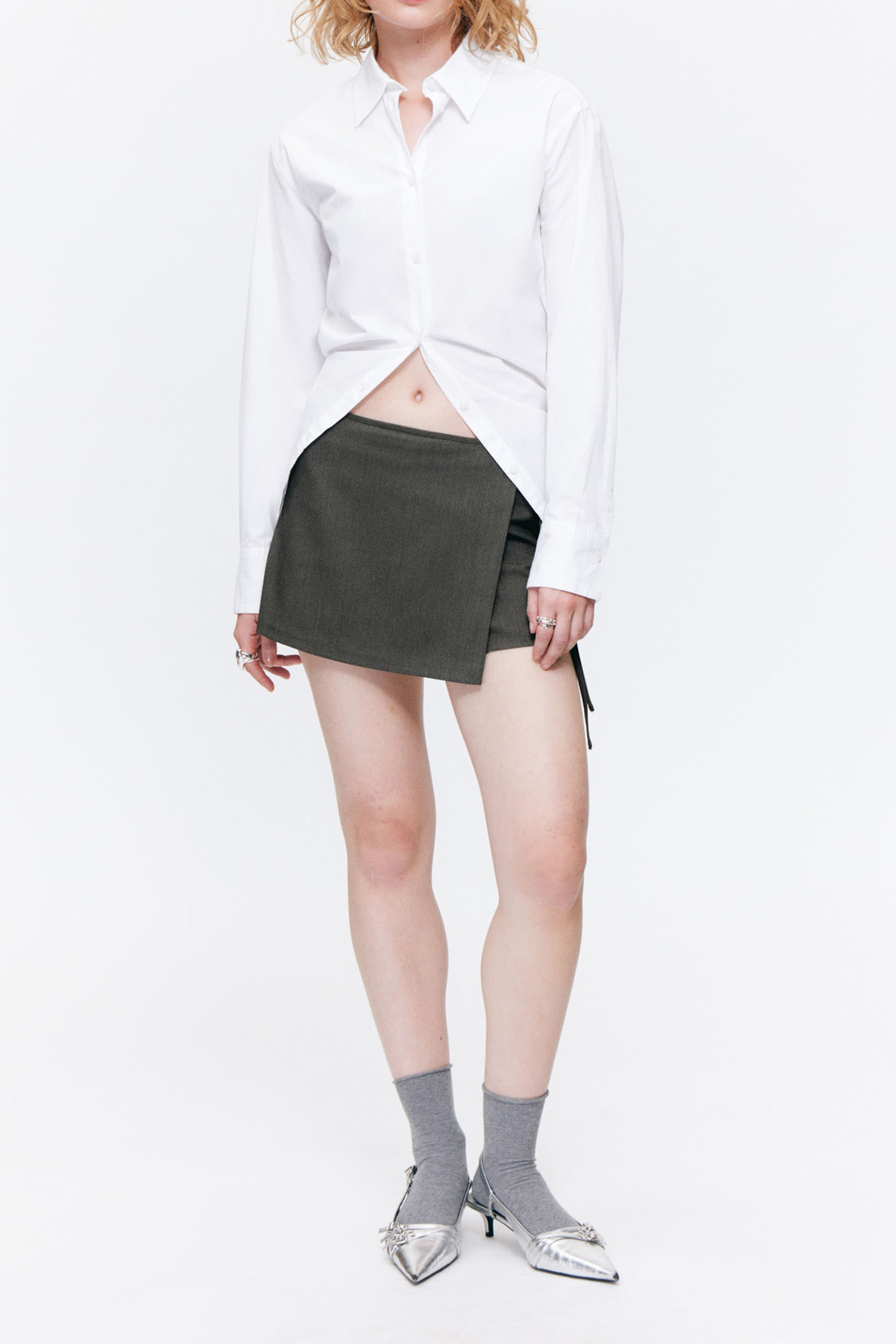 Side Tied Mini Skort
