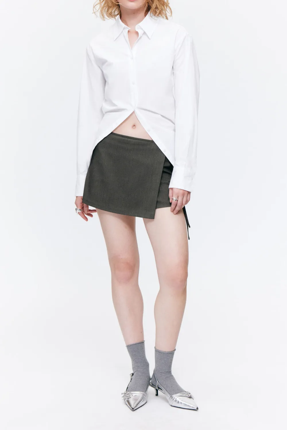Side Tied Mini Skort