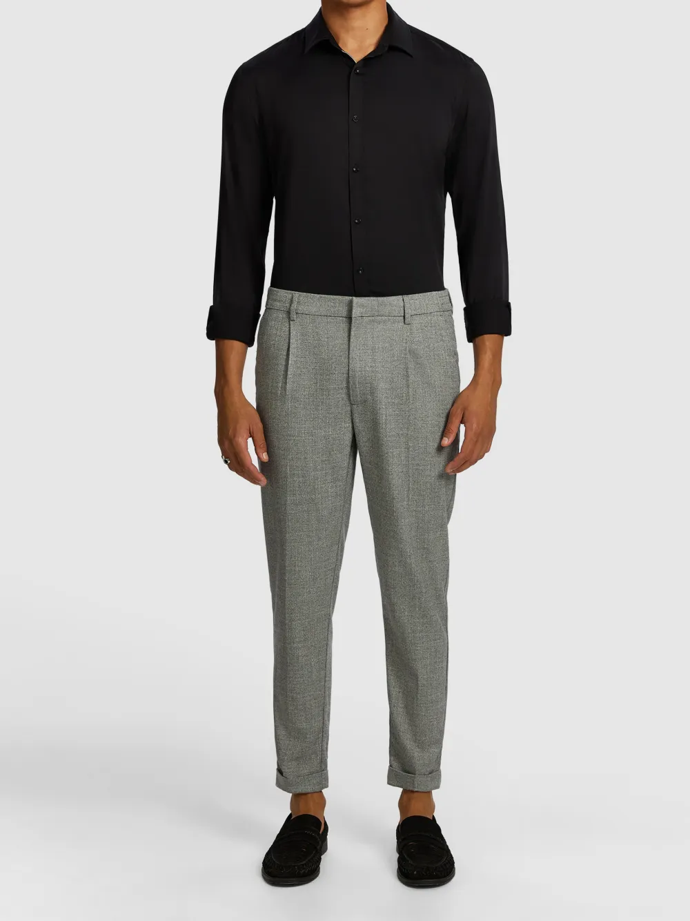 Black Regular Fit Long Sleeve Shirt