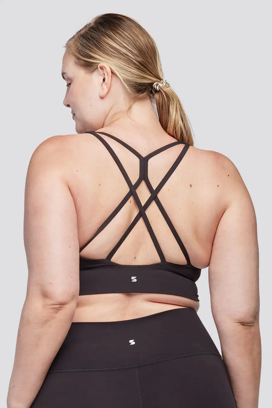 SoftLuxe Criss Cross Back Strap Sports Bra