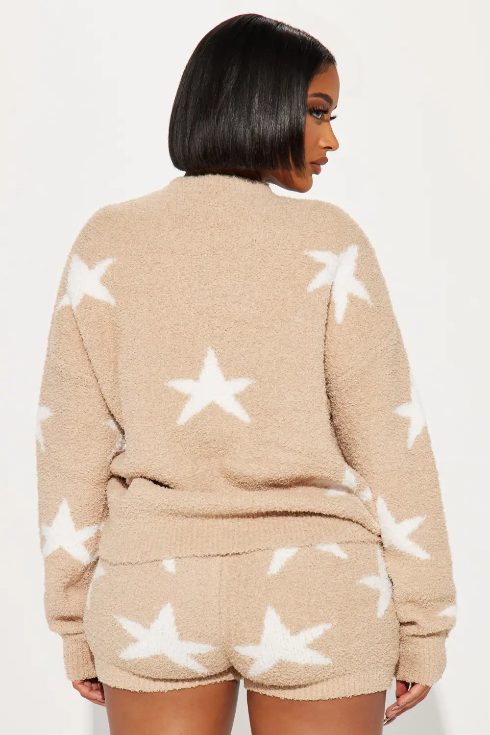Star Struck Cozy Short Set - Taupe
