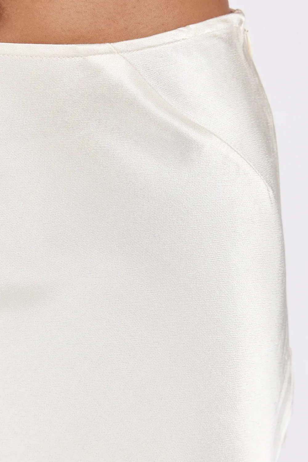 CREAM SATIN MAXI SKIRT