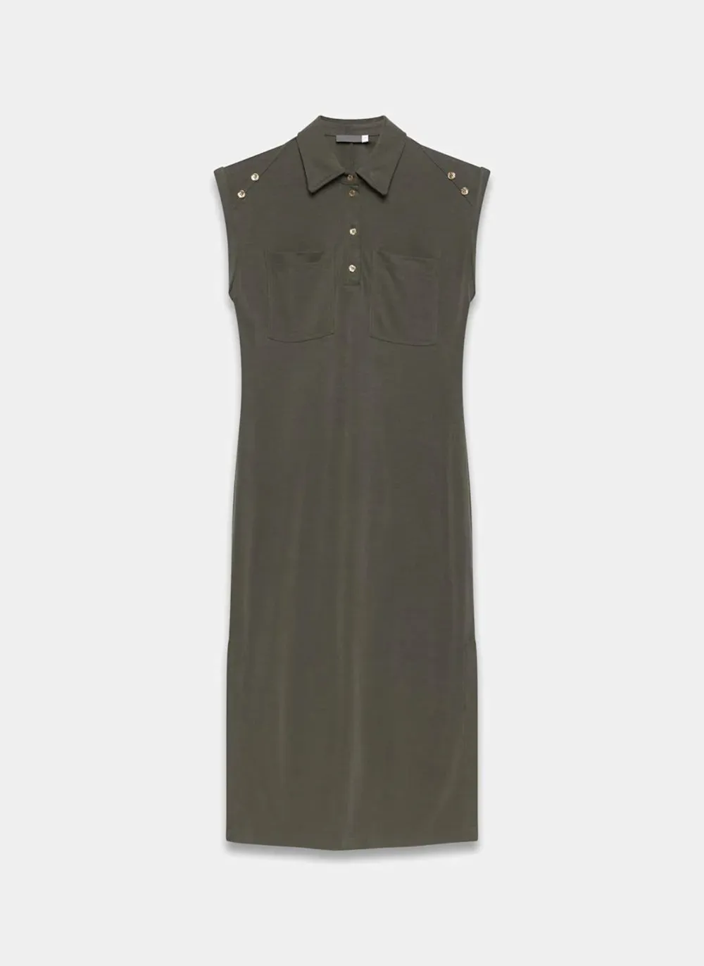 Casual Style Utility Midi Dress