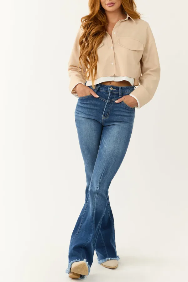 Medium Blue Vintage Flare Jeans