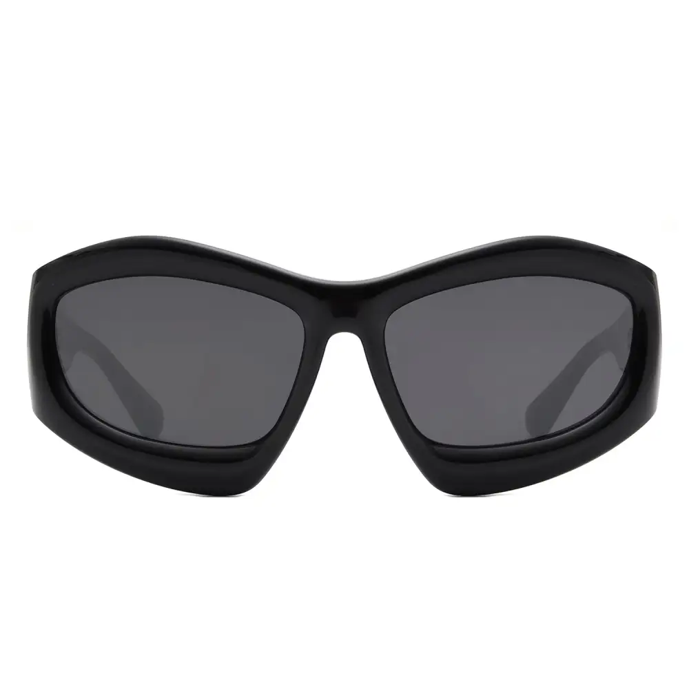 Rhinestone Square Geometric Frame Sunglasses