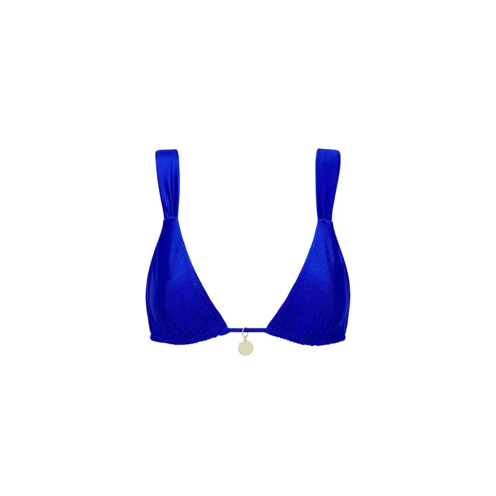 Blue Slide Triangle Bikini Top
