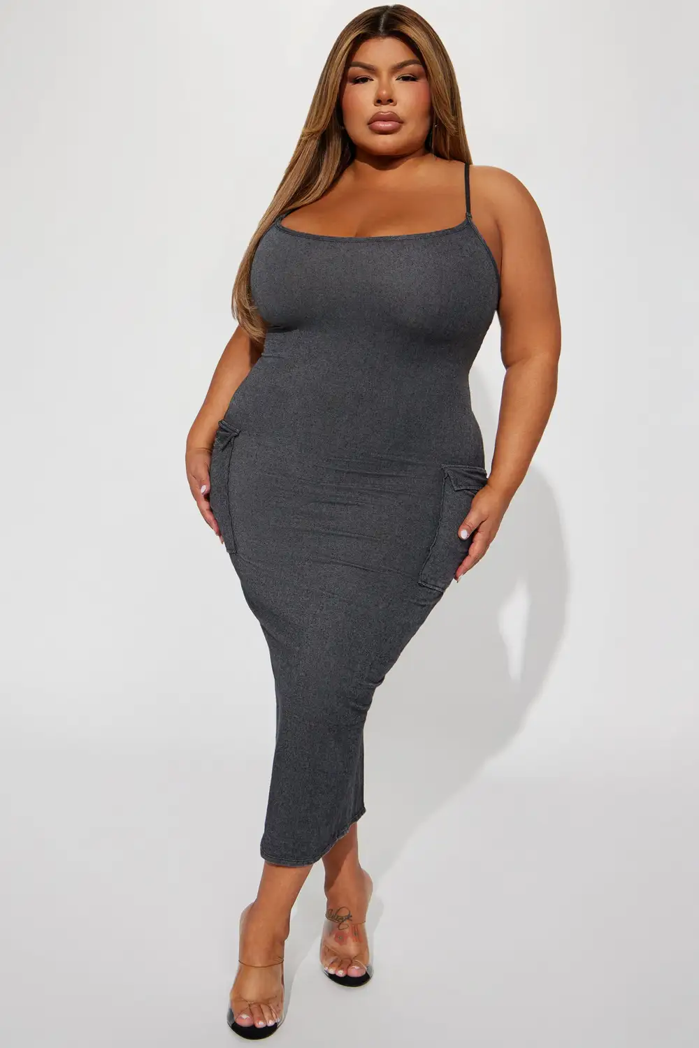 Sabrina Mineral Wash Maxi Dress - Black