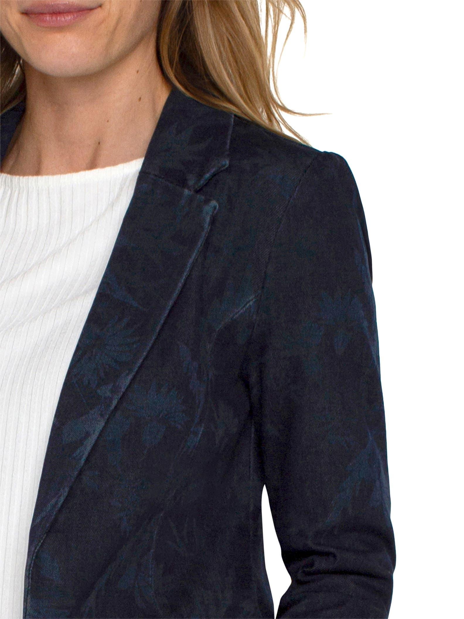 Floral Denim Blazer