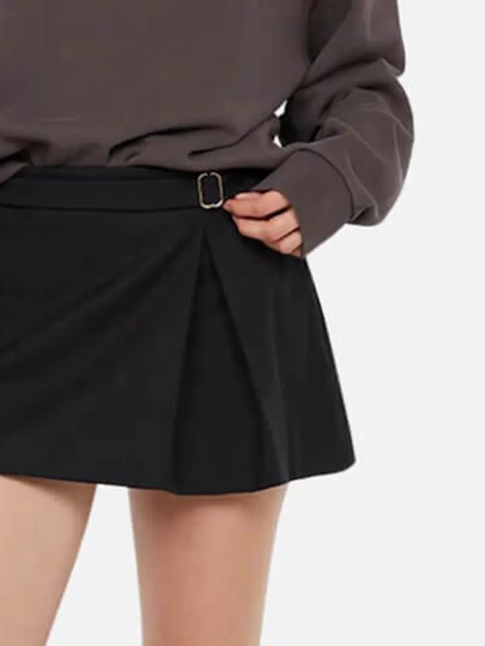 A-Line Plain Mini Skirt