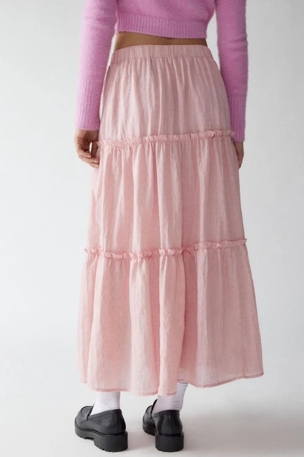 Frill Elastic Waist Mystique Skirt