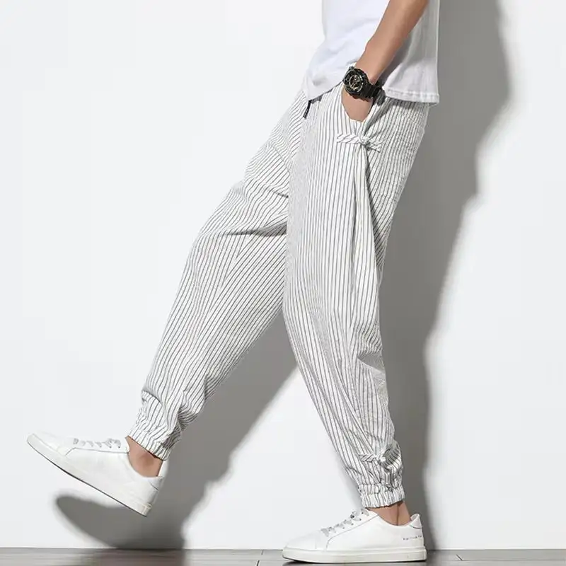 Men's Striped Tapered Jogger Pants