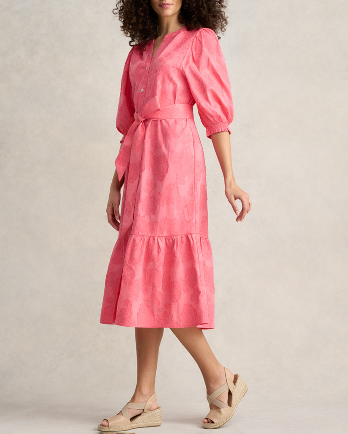 Smock Detail Cotton Dress
