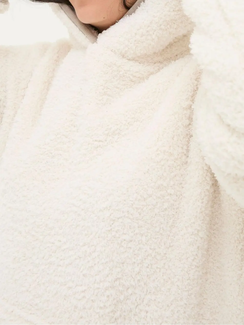 Snuggle Ivory Borg Hoodie