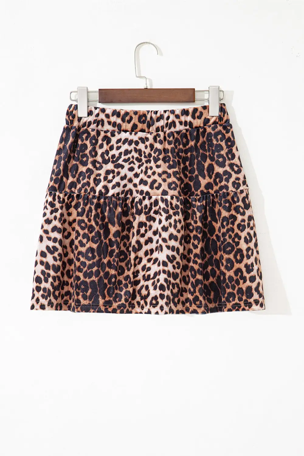 Elastic Waist Tiered Mini Skirt