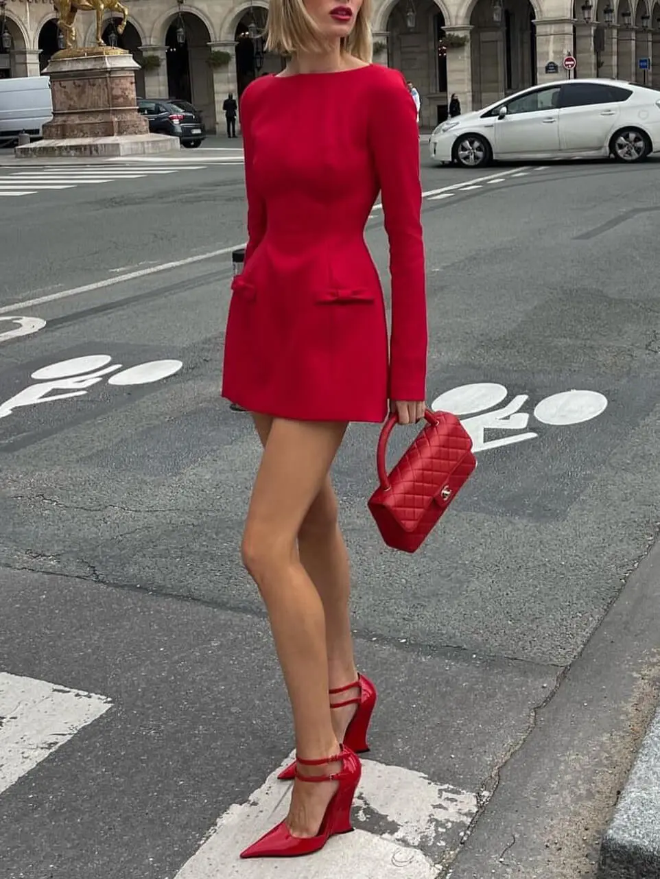 And Sophisticated Bow Elegant Mini Dress