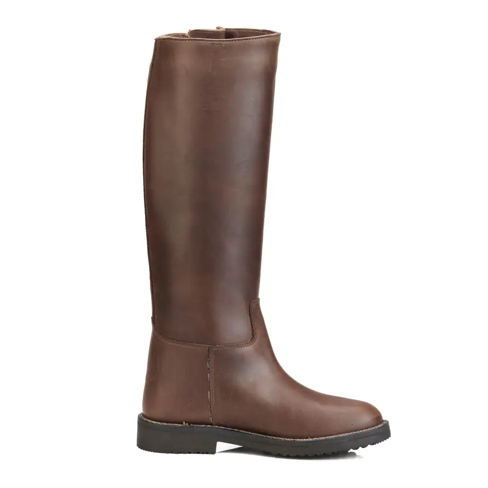 Modern Zip Leather Riding Boots
