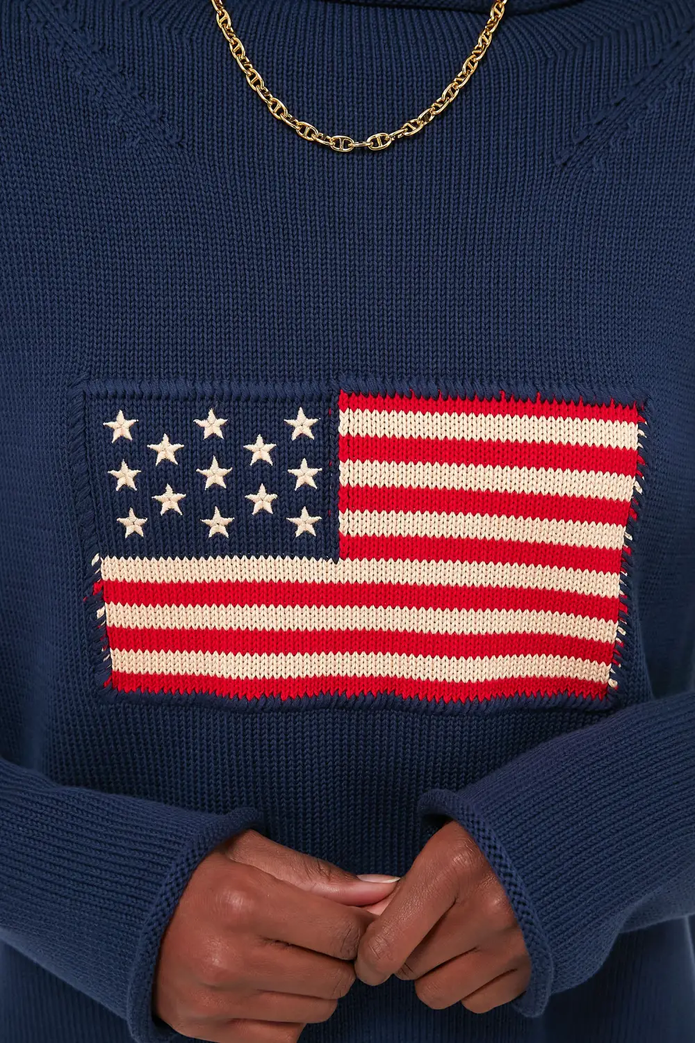 Navy Americana Sweater