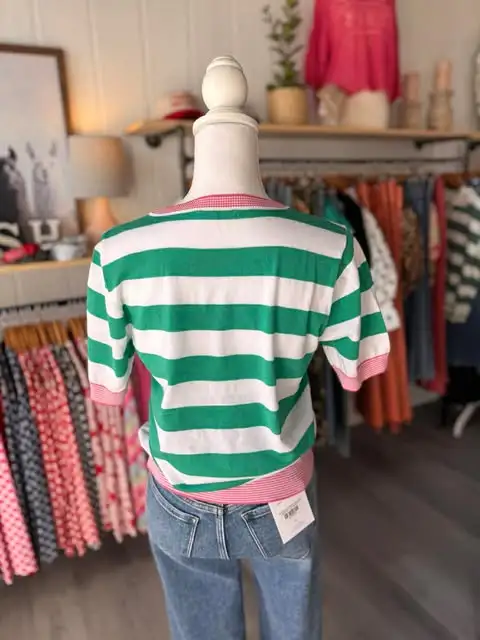 Draped Everyday Striped Sweater