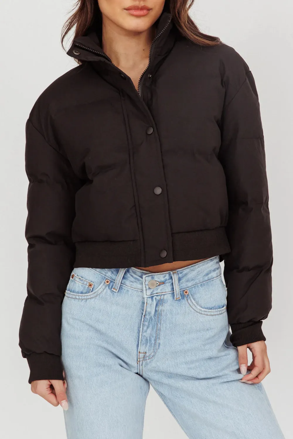 Slim Fit Solid Color Women's Warm Jacket
