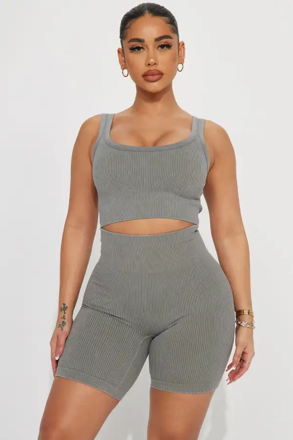 Your Go To Lounge Short Set - Olive