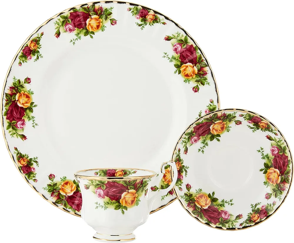 Royal Albert Old Country Roses 12-Piece Dinnerware Set, Multi