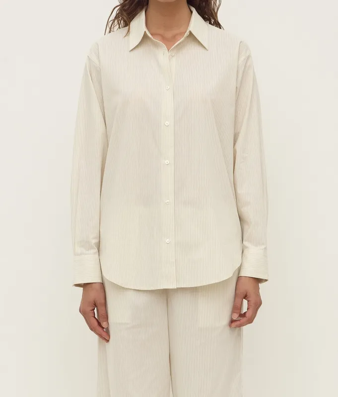 White Striped Cotton Shirt