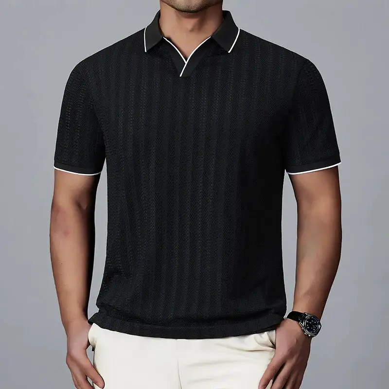 Knitted Short Sleeve Polo