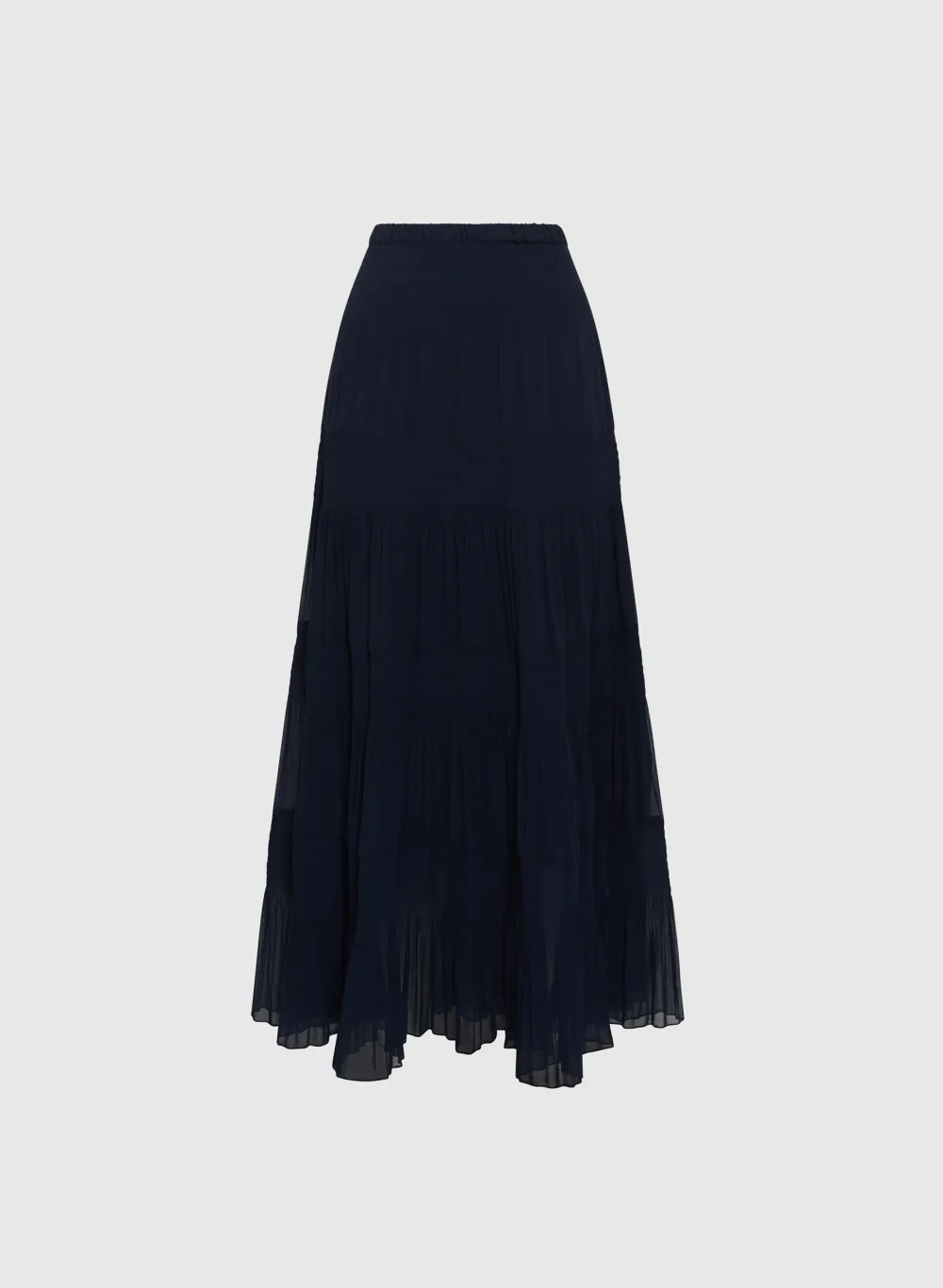 Tulle Pleated Maxi Skirt