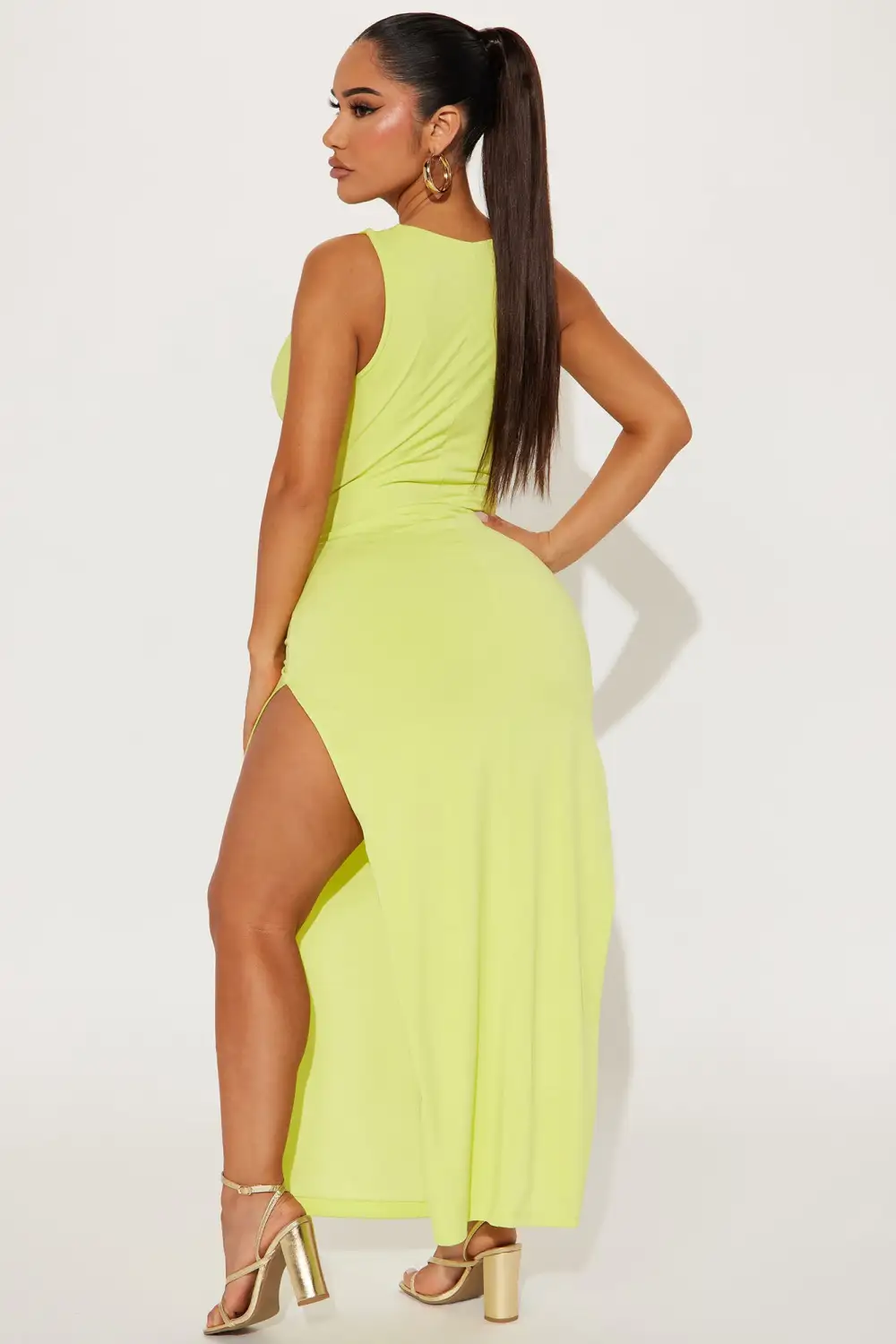 Chiara Maxi Dress - Lime