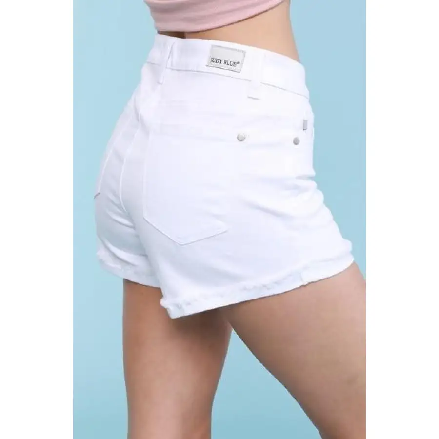Cuffed Denim Shorts